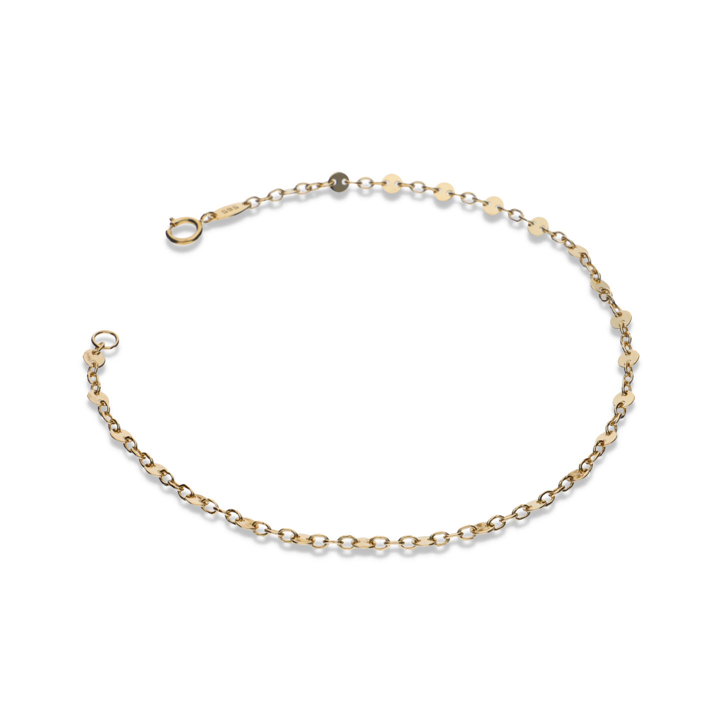 14K Gold Mirror Chain Bracelet