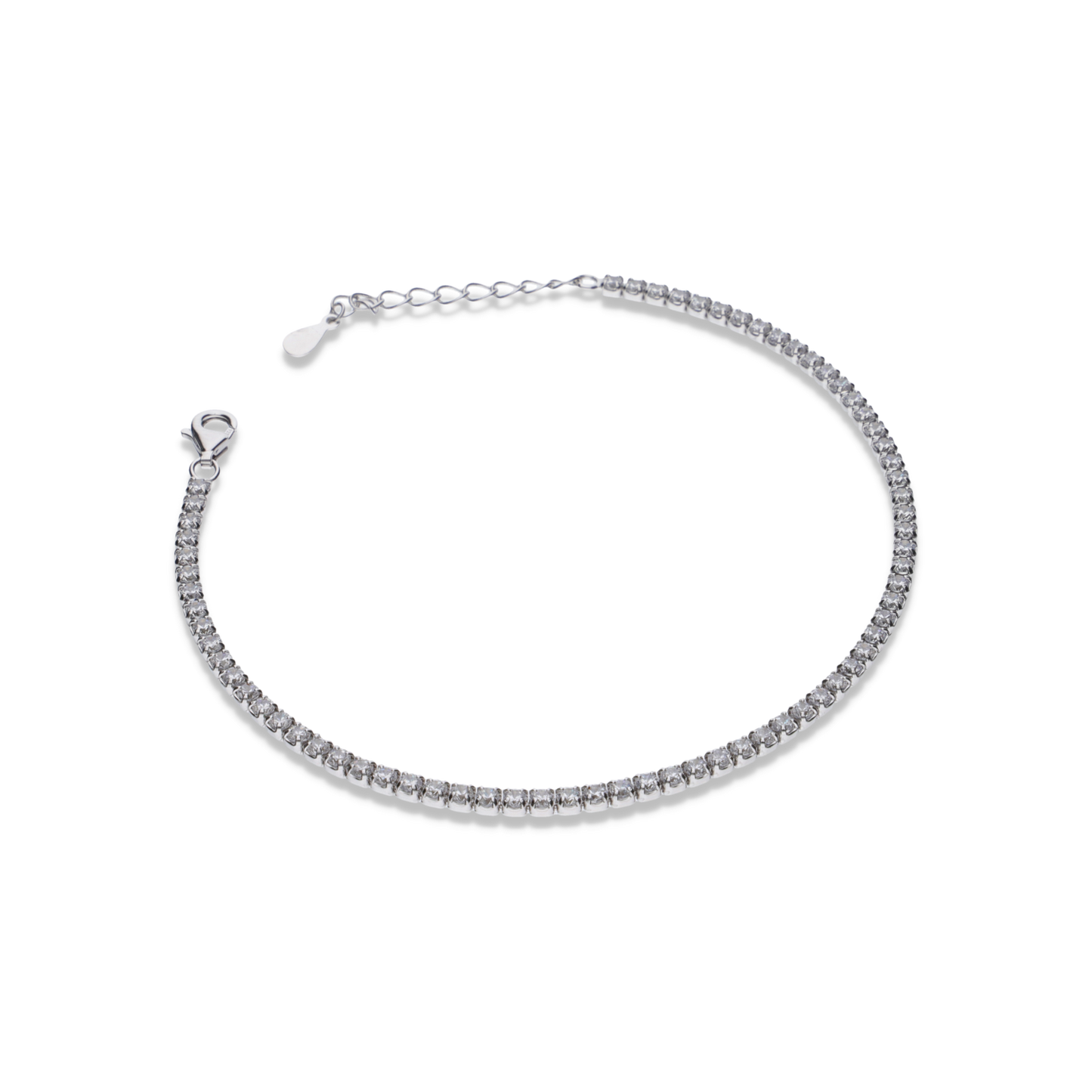 .925 Sterling Silver Tennis Chain Bracelet - 4mm
