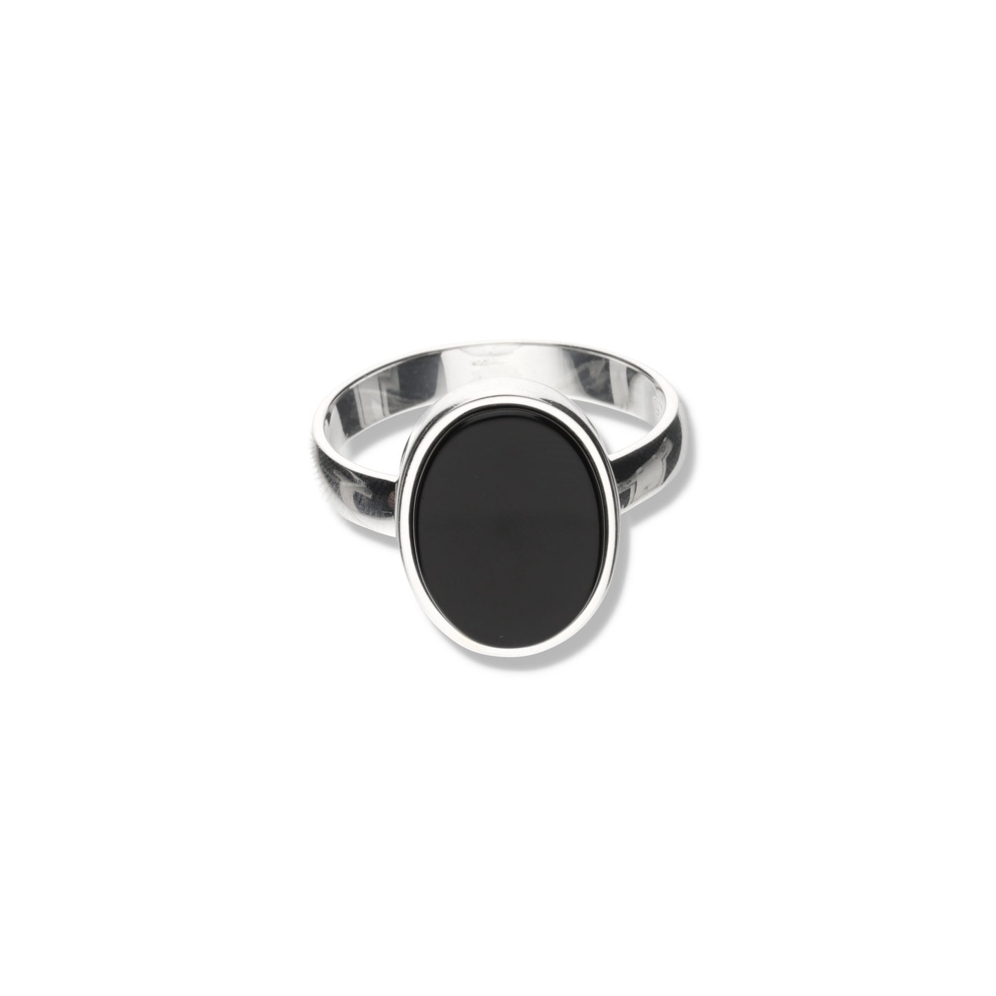 .925 Sterling Silver Oval Onyx