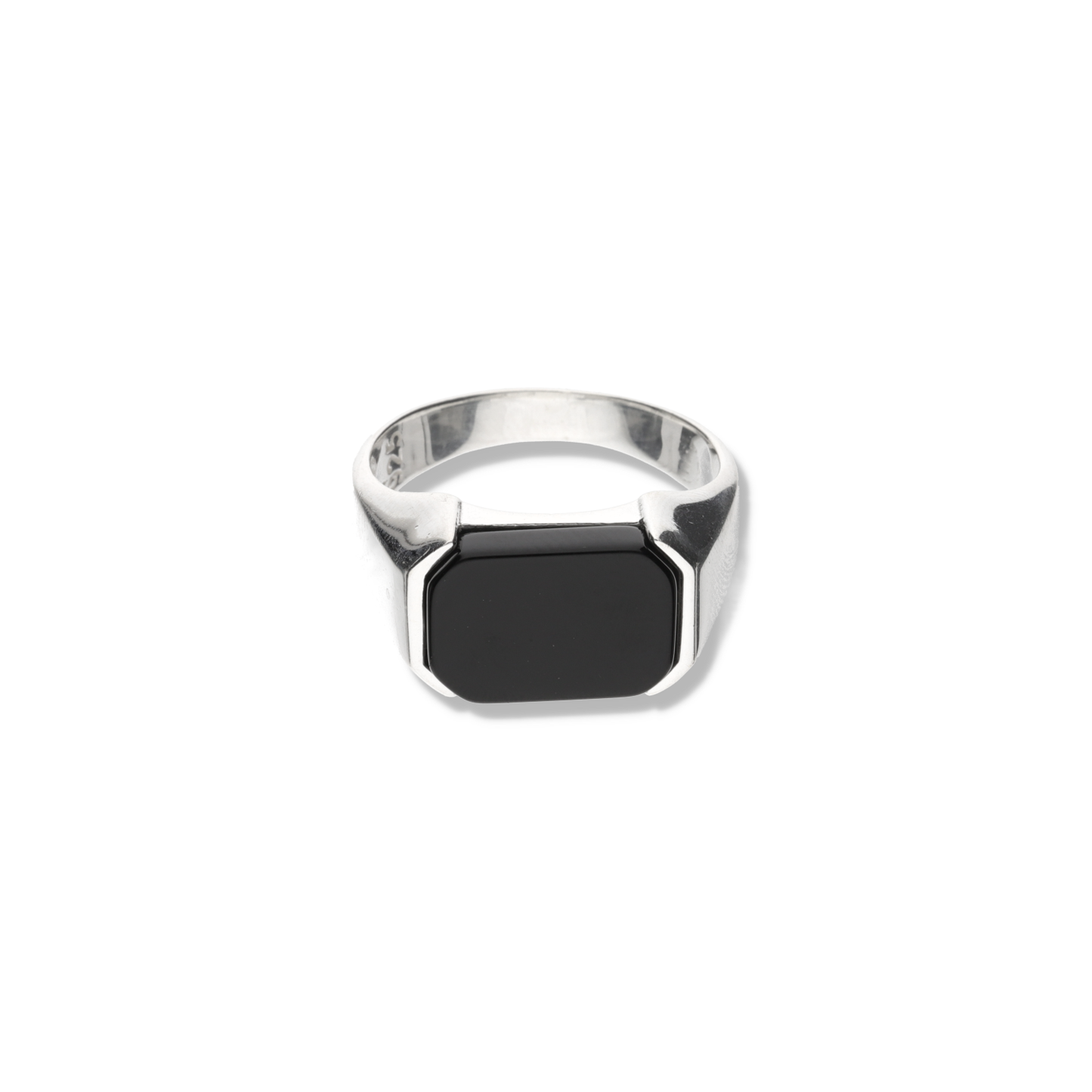 .925 Sterling Silver Octagon Onyx