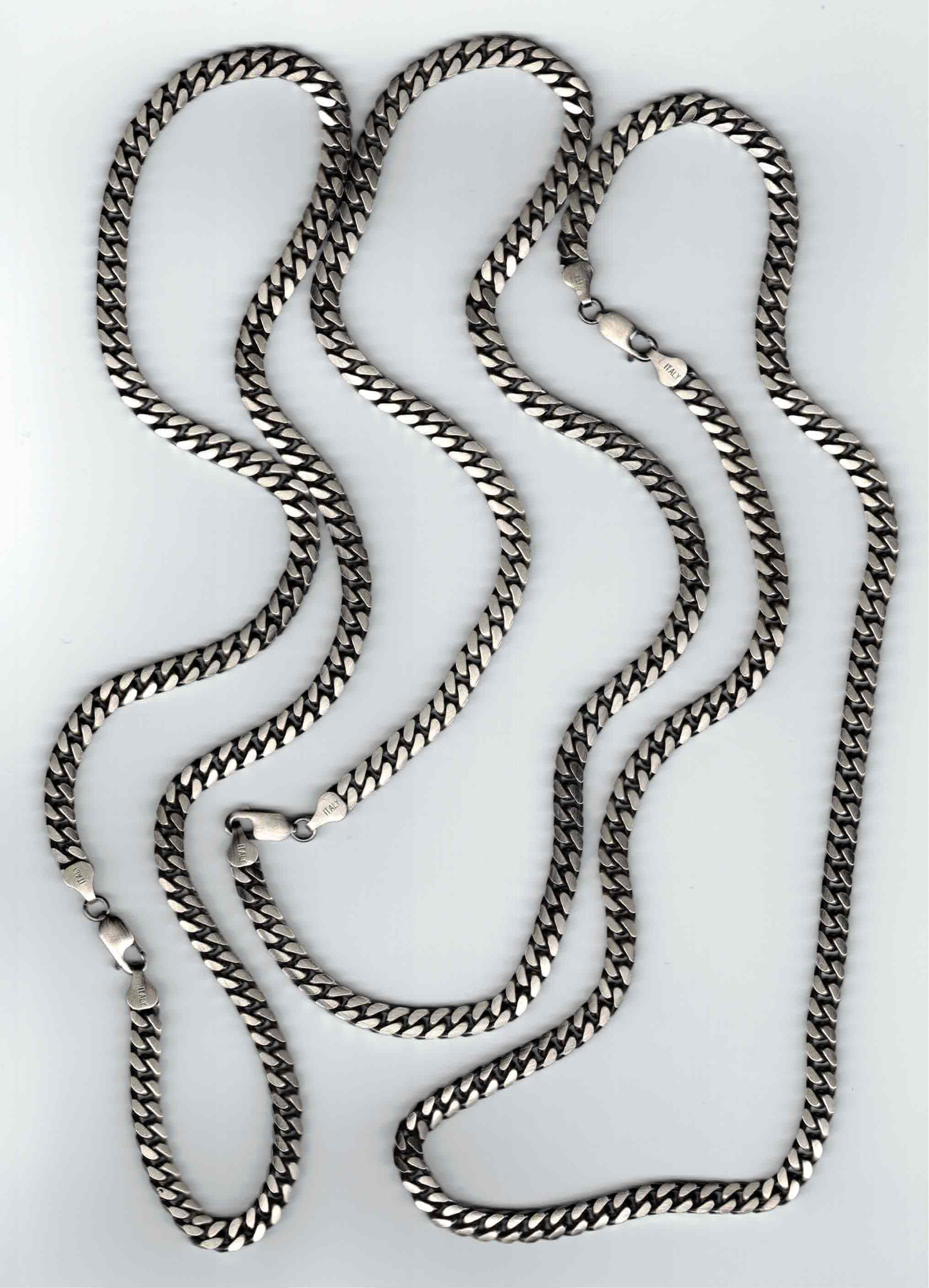 .925 Sterling Silver Miami Cuban Gun Metal Finish